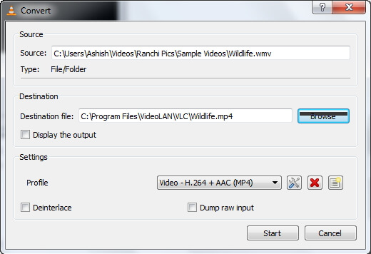 mov naar avi converter gratis VLC