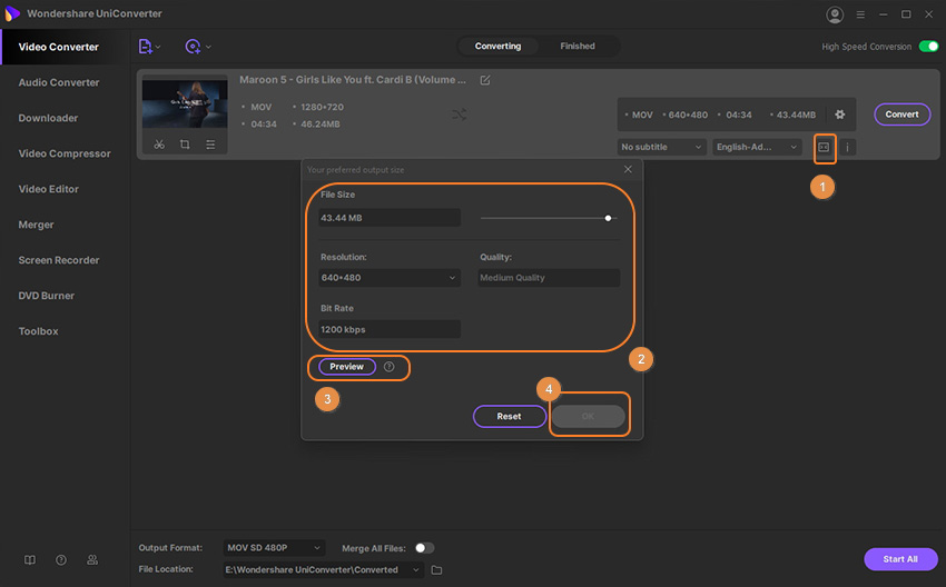 combine and compress mov file