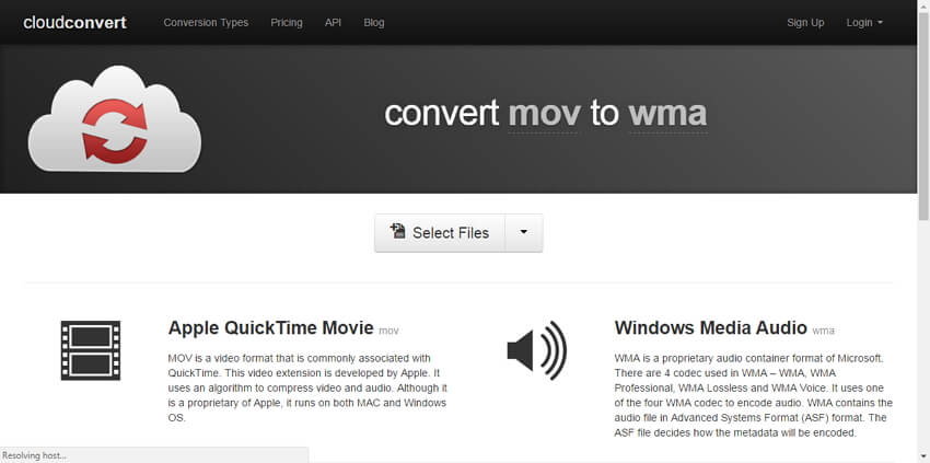 Free MOV to WMA Converter