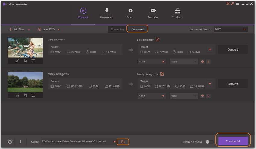 convert wlmp to mov