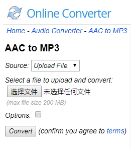 aac to mp3 converter online