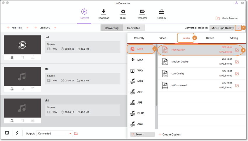 convert wav to mp3