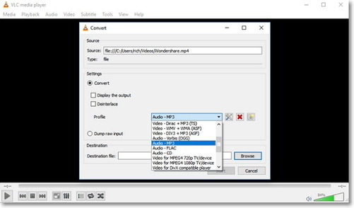 conversão de dvd para mp3 por vlc