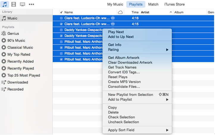 convert songs downloaded as mp4 to mp3 itunes 12.9