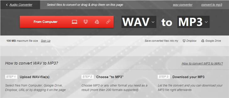 convert wav to mp3 free-convertio