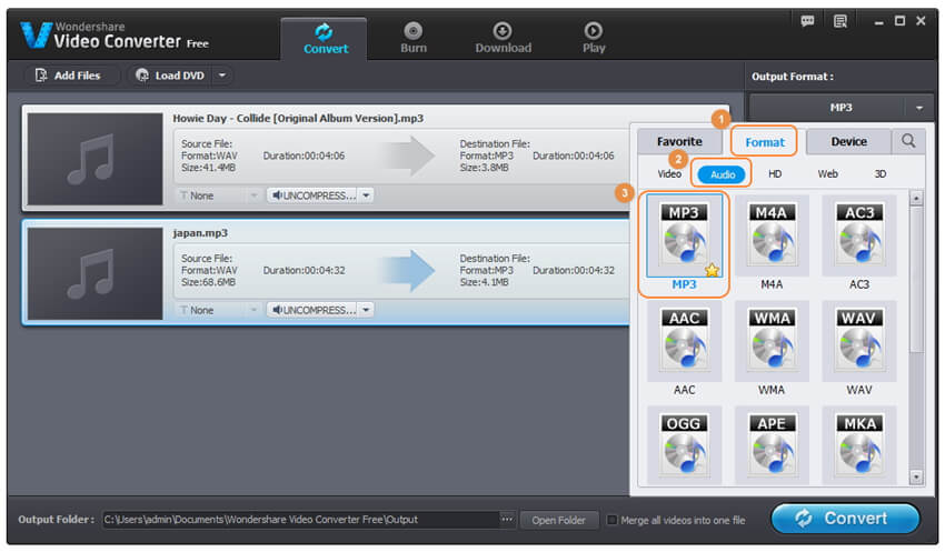 wav file to mp3 converter free online