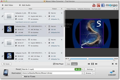 Movavi Video Converter كمحول MP3 على نظام Mac