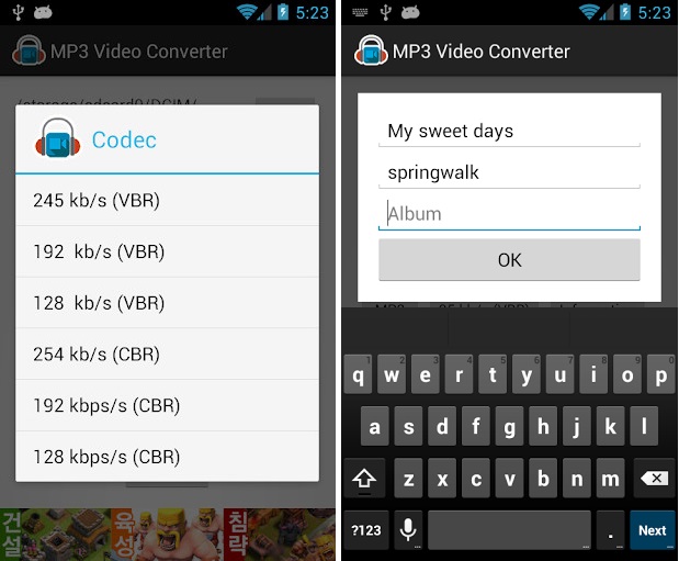 convertisseur musique MP3 pour Android