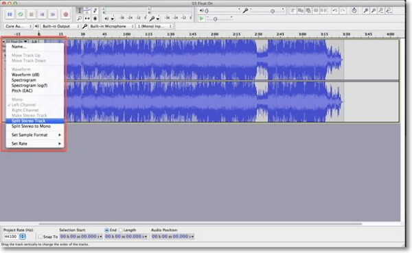 remove mp3 vocal-split a stereo track