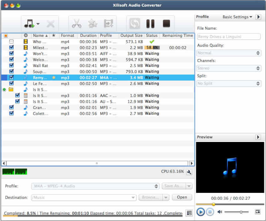 برنامج Xilisoft Audio Converter لتحويل MP3