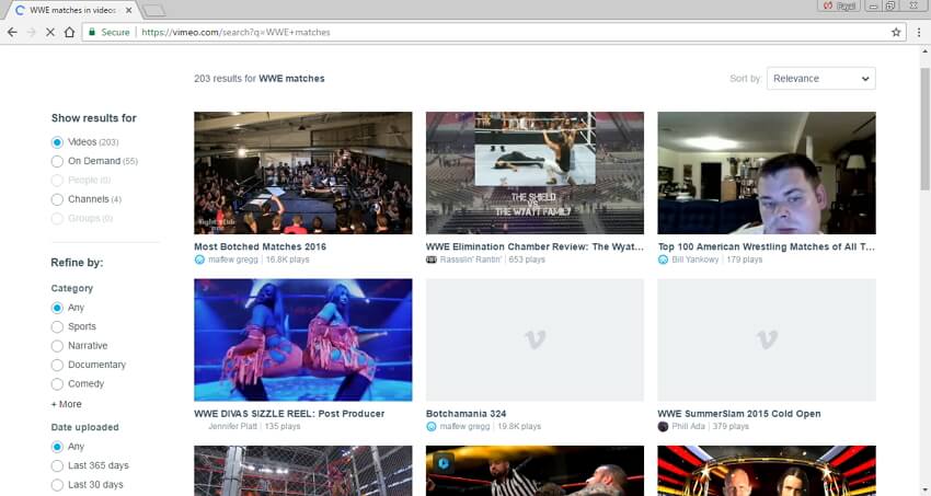 WWE-Matchvideos in MP4 herunterladen - Vimeo