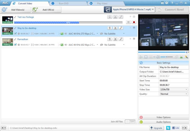 comprimir MP4 com o Any Video Converter