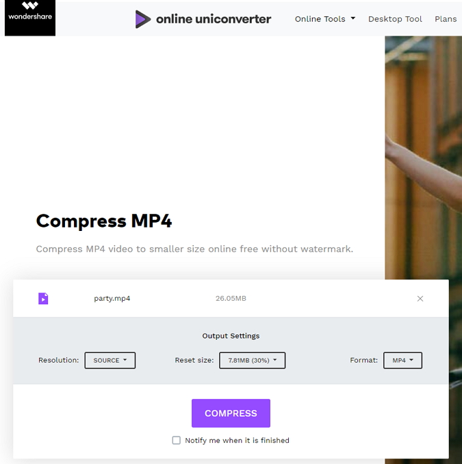 compress mp4 file free