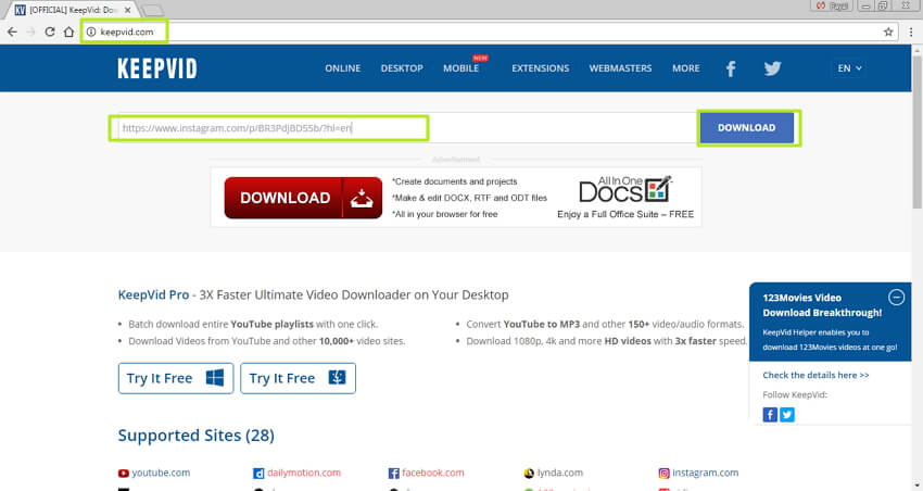 instagram video downloader converter