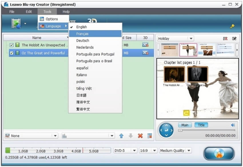 Leawo free DVD to MP4 converter