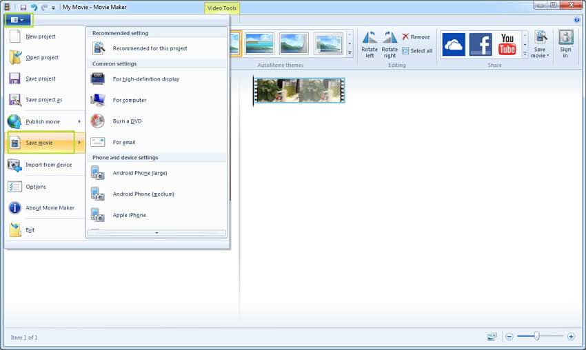 convert windows movie maker project to mp4