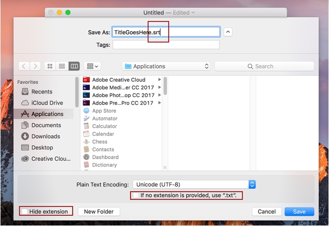 how to create a new file in mac