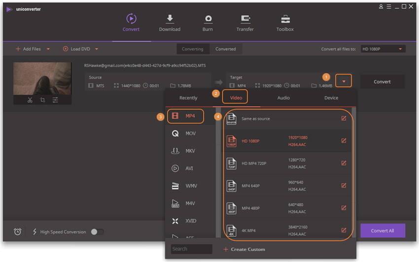 como convertir de AVCHD a MP4 con cero perdida de calidad 