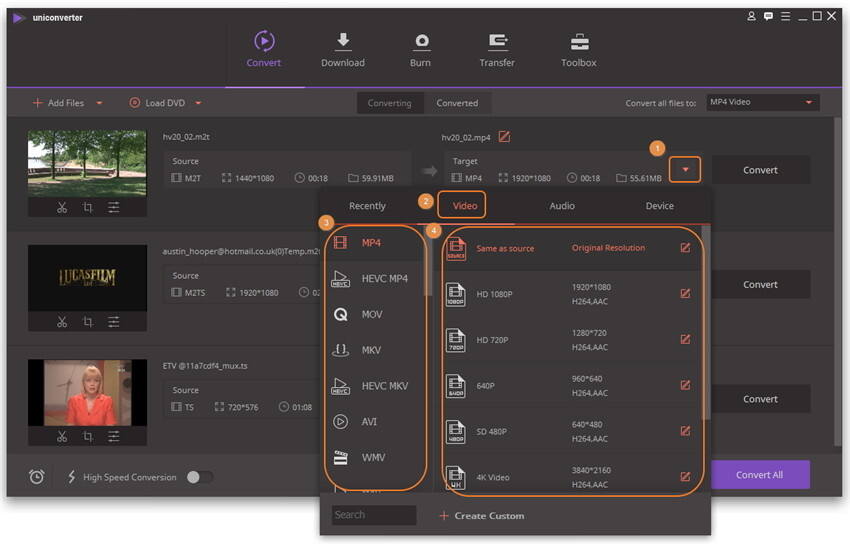 convertir vídeos m2ts para su reproducción en VLC