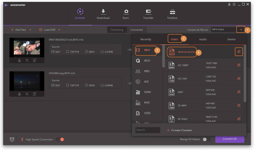 MTS to DV converter