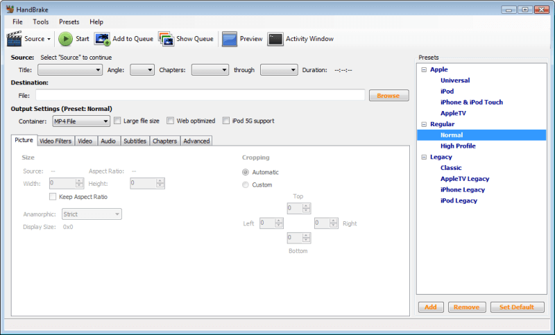 HandBreak convertidor de video a MP3