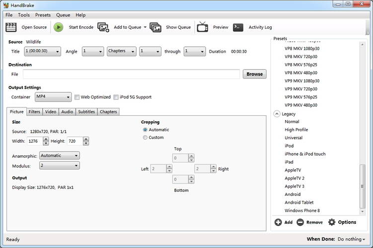 video handbrake