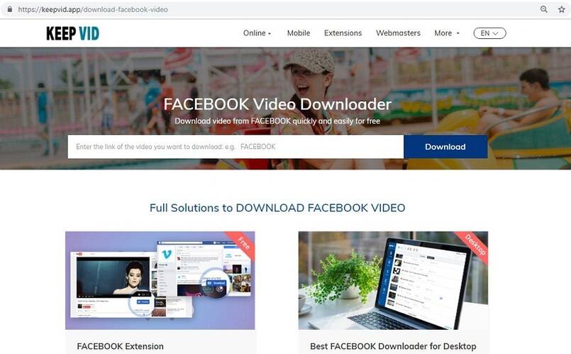 convertisseur vidéo  facebook en ligne 1