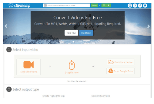 une audio y video online - Clipchamp