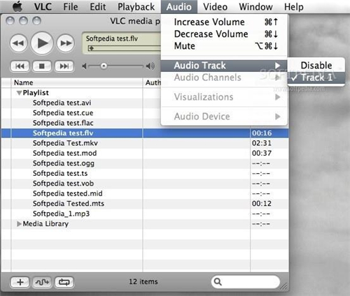 Version 1.1.0 von vlc auf Mac