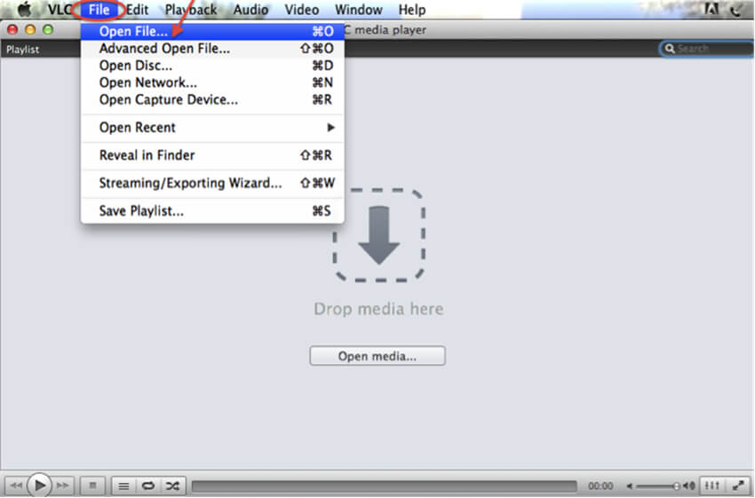 open file with mac media player