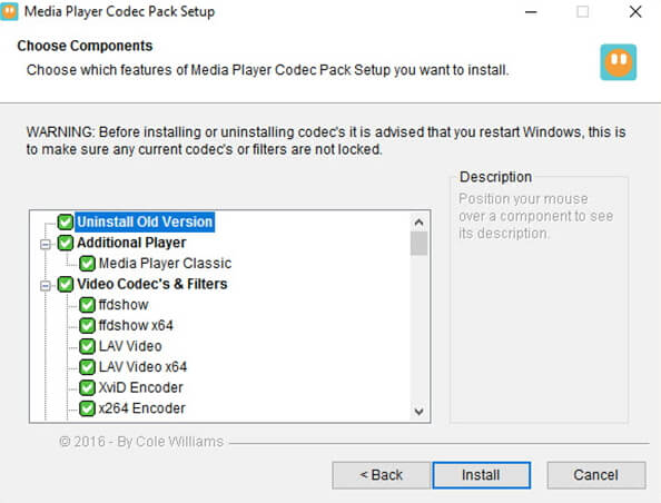 media player codec pack update checker