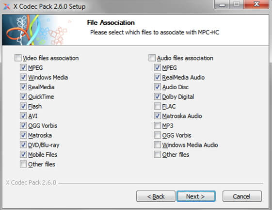 video codec pack