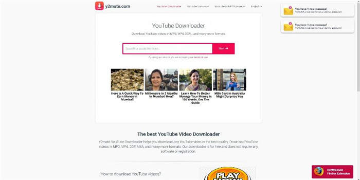 y2mate download and save youtube videos